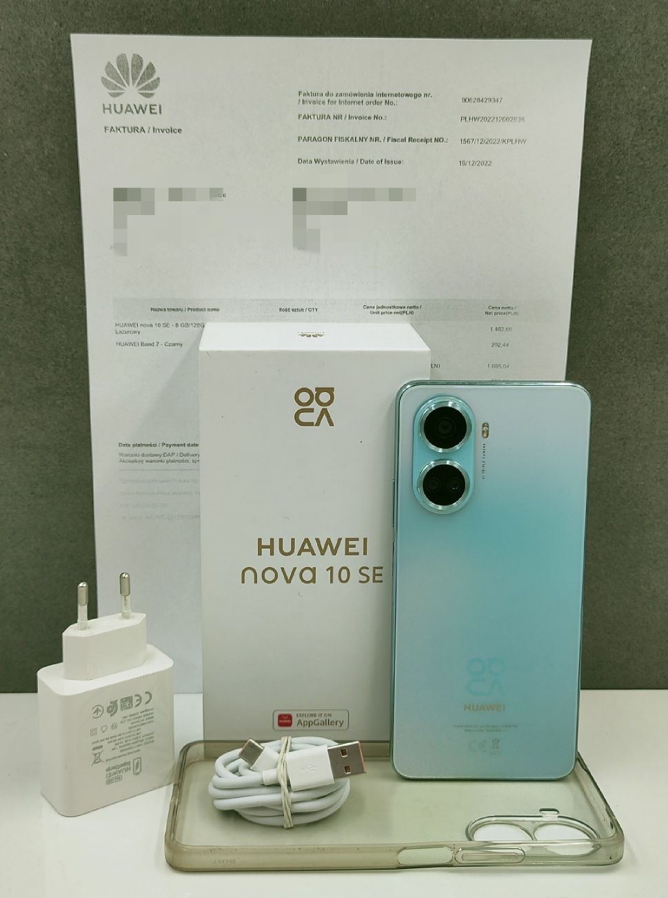 Jak Nowy, Na Gwarancji. Huawei 10 SE 6/128Gb,Mint Green. Lombard Łódź.