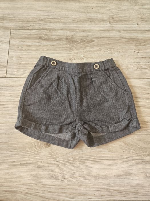 Bufiaste krótkie spodenki newbie w jodełkę rustykalne cottage