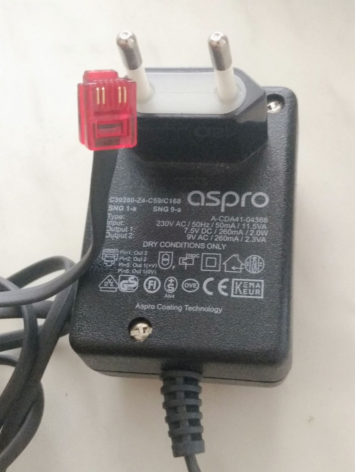 Блок живлення Aspro C39280-Z4-C59/C168
Блок живлення ASPRO A-CDA41-043
