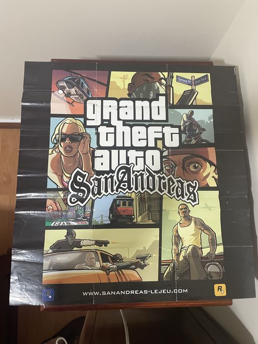 Gta San Andreas Poster , Mapa e Manual guia .