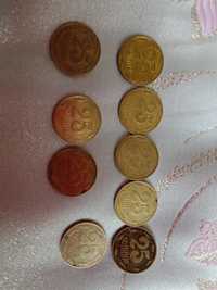 Копейки, монеты, 25копеек, 1992, 2008, 2010, 2011, 2015