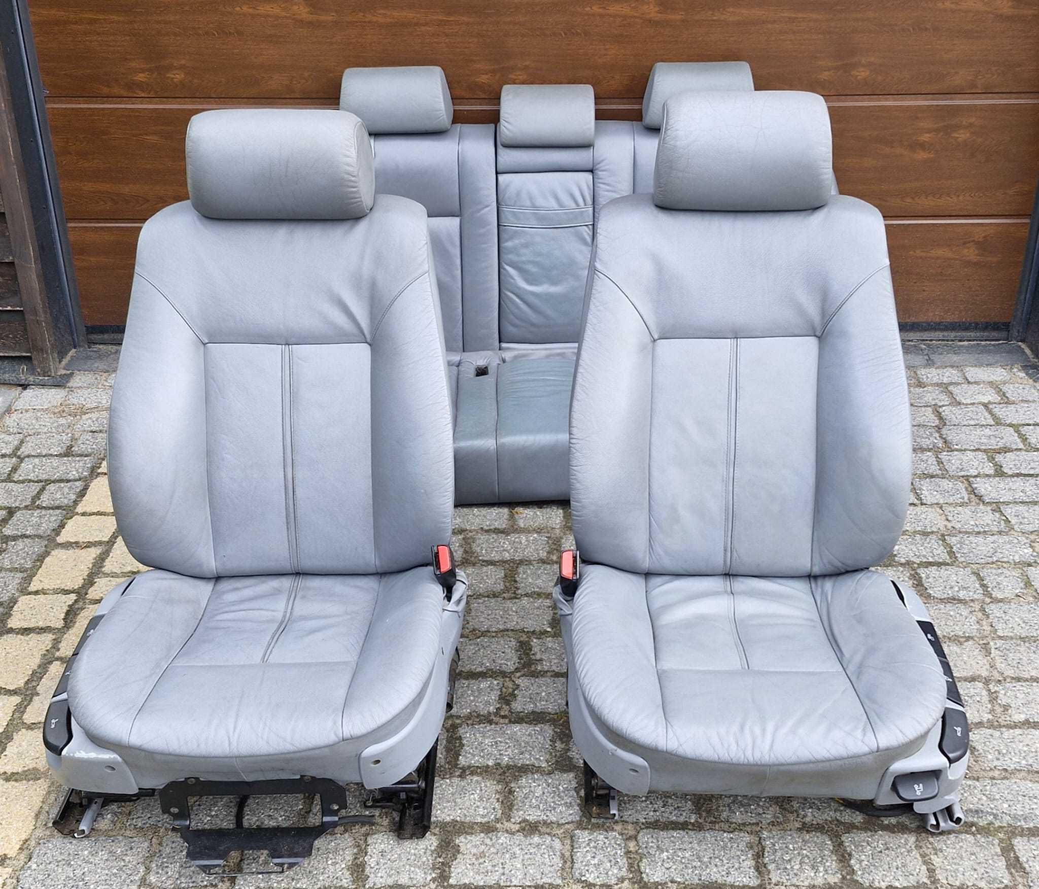 Fotele skóry BMW E39 sedan grzane dzielona kanapa