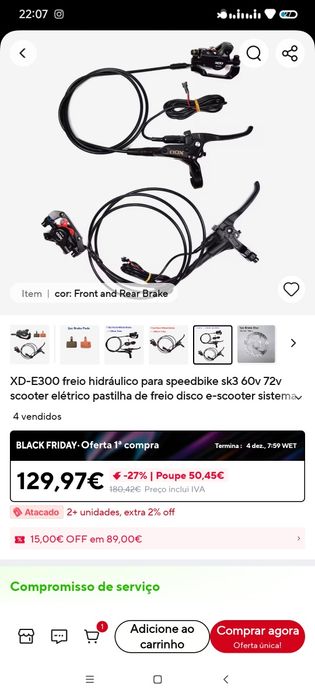 Travões Hidráulicos Scooter XD E300