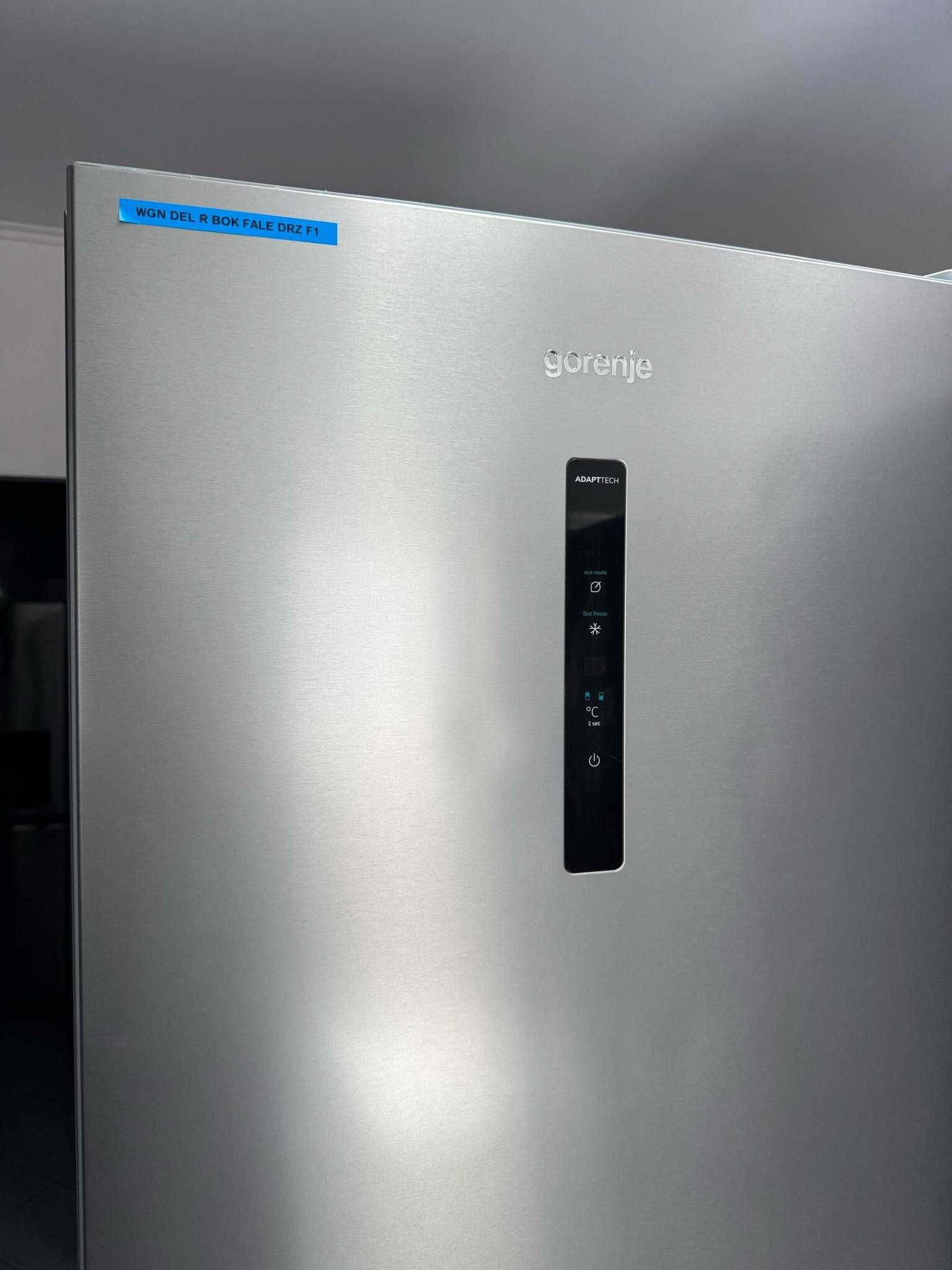 OUTLET NOWA Lodówka Gorenje NRK6202AXL4 NoFrost inox srebrna 200 cm F1