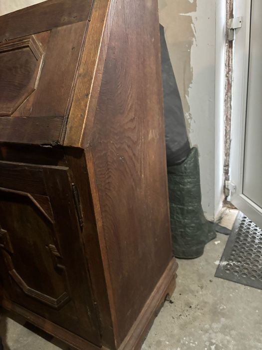 Stary dębowy sekretarzyk  80 lata