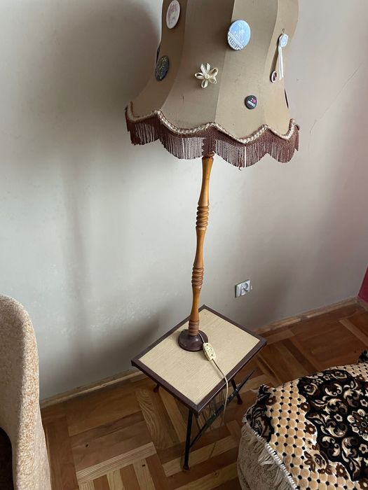 Lampka nocną ze stolikiem PRL