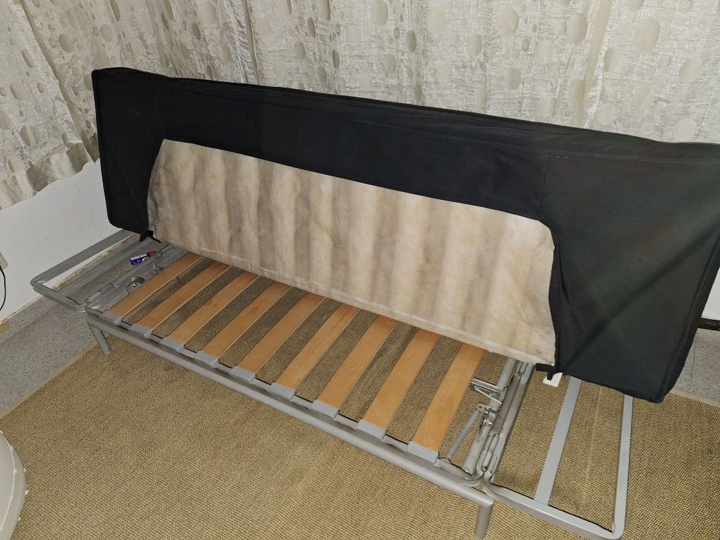 Sofá cama 3 lugares estrutura em ferro