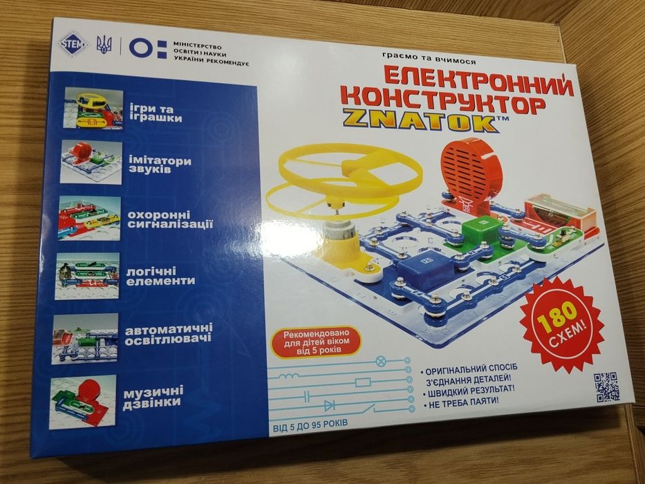 Электронный конструктор Znatok (знаток) на 180 схем развивающий констр
