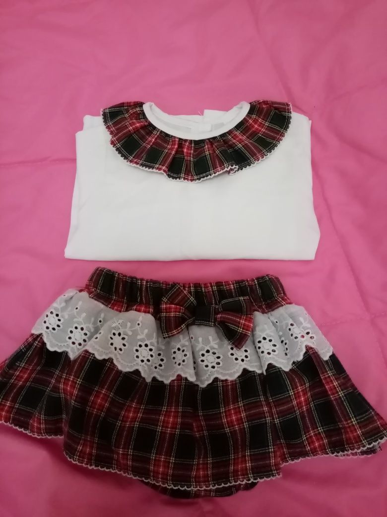 Conjunto lindo menina 12 meses