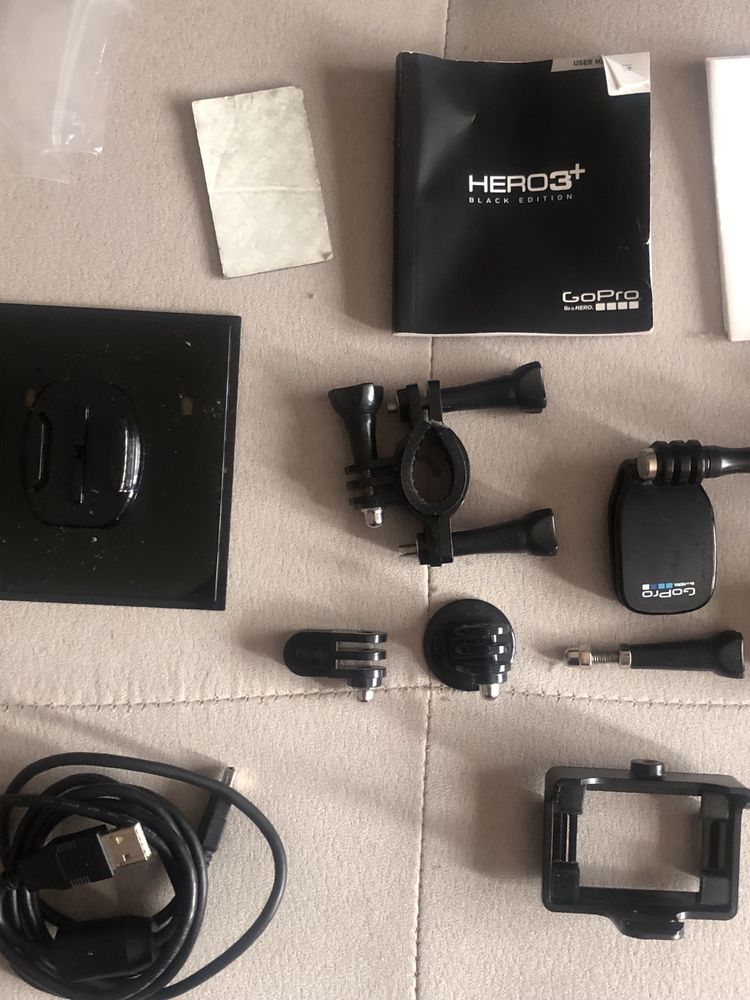 Gopro Hero 3+ black edition com acessórios.