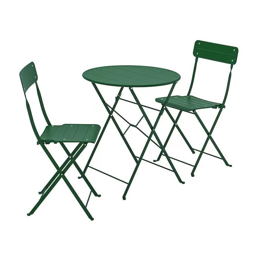 Conjunto Mesa + 2 Cadeiras IKEA Sundsö Verde