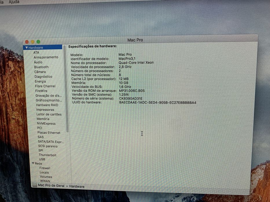 Macpro para desocupar, completo a trabalhar.