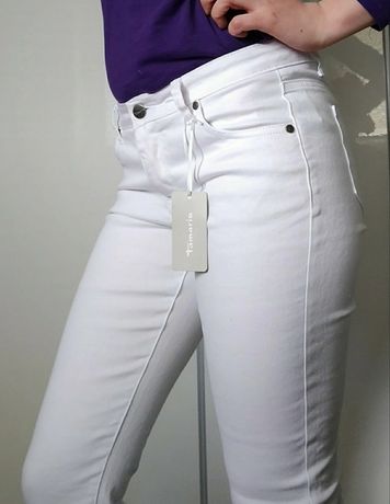 Nowe jeansy damskie tamaris białe S