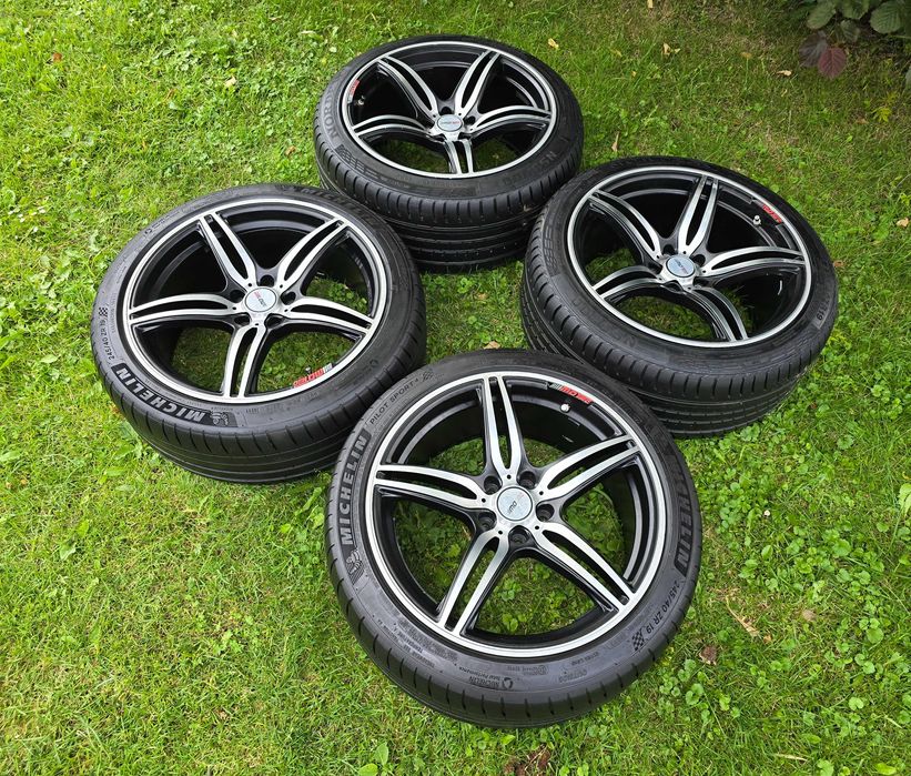 Sprzedam alufelgi MOTEC 19" 5x112 z oponami letnimi!