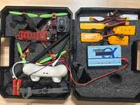 Dron FPV + Aparatura Literadio 3 + Eachine ev3 + Pakieety Duży zestaw
