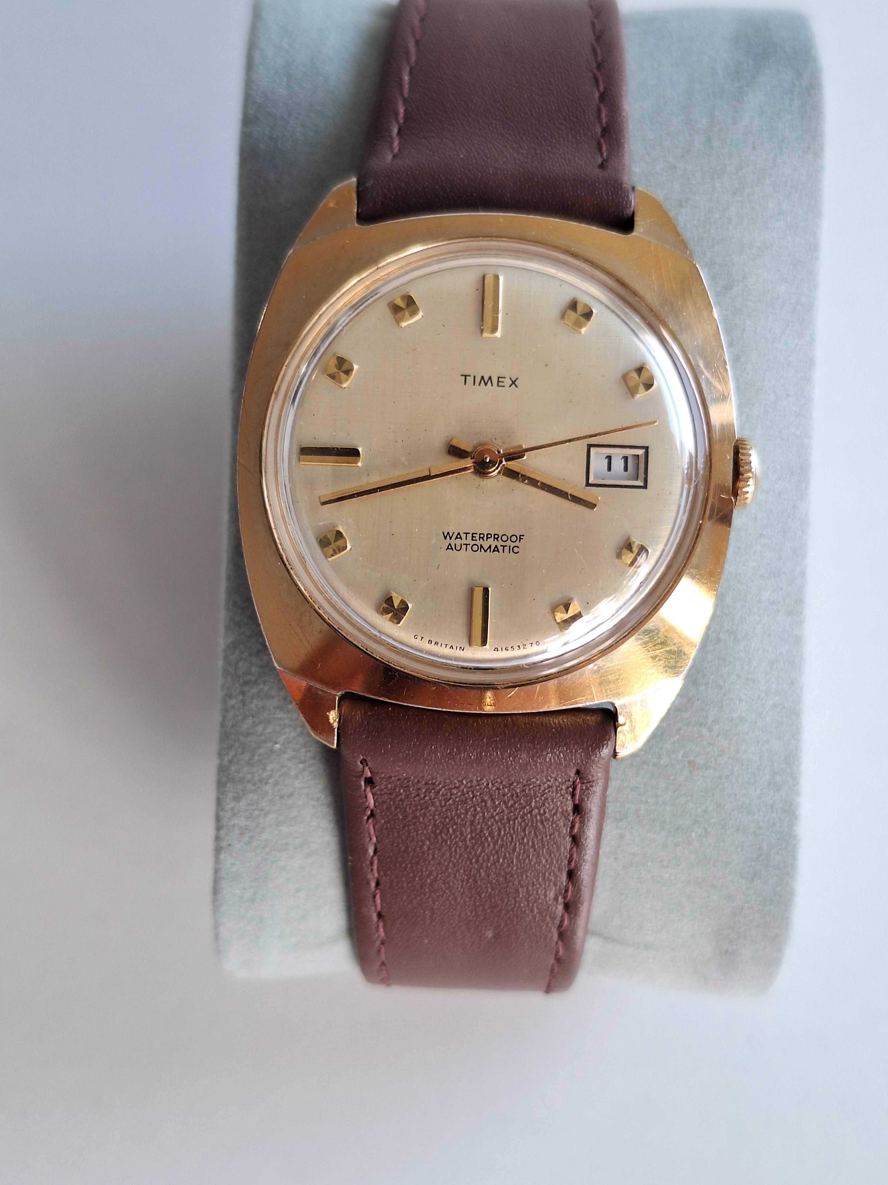Timex automat pozłacany
