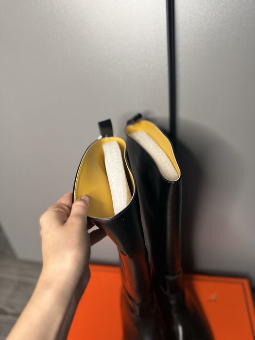 Сапоги чоботи високі в стилі hermes 39 розмір