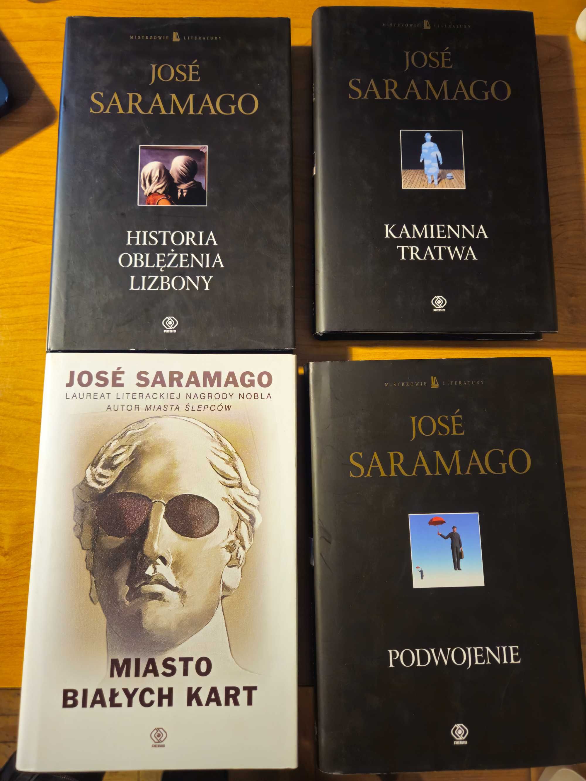 Jose Saramago Kamienna tratwa Podwojenie Miasto białych kart Historia