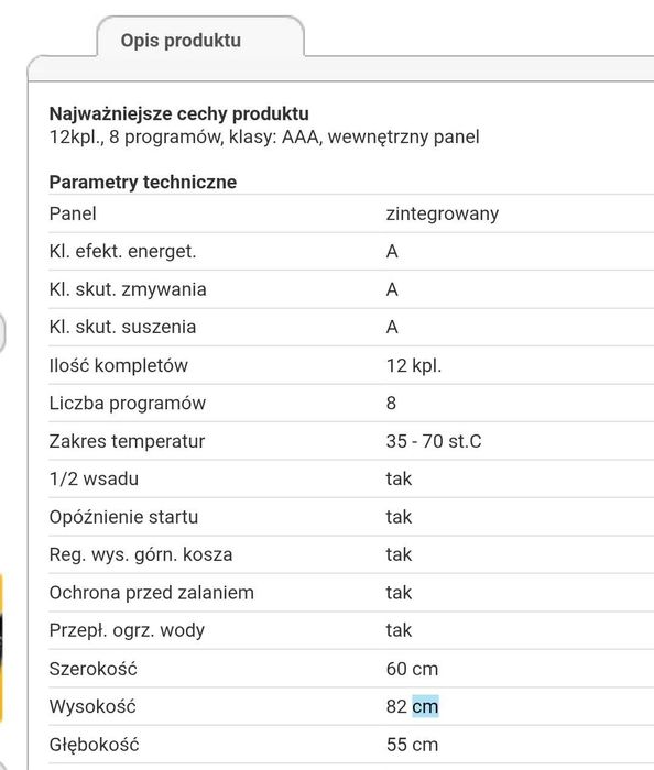 Zmywarka Beko DIN5830 używana