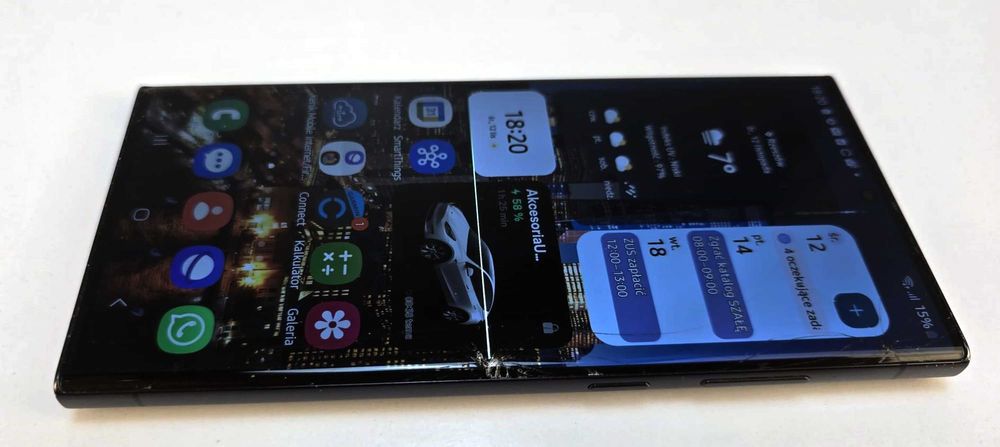 Samsung Galaxy S23 Ultra 5G 12/512 GB Uszkodzony ekran  sprawny