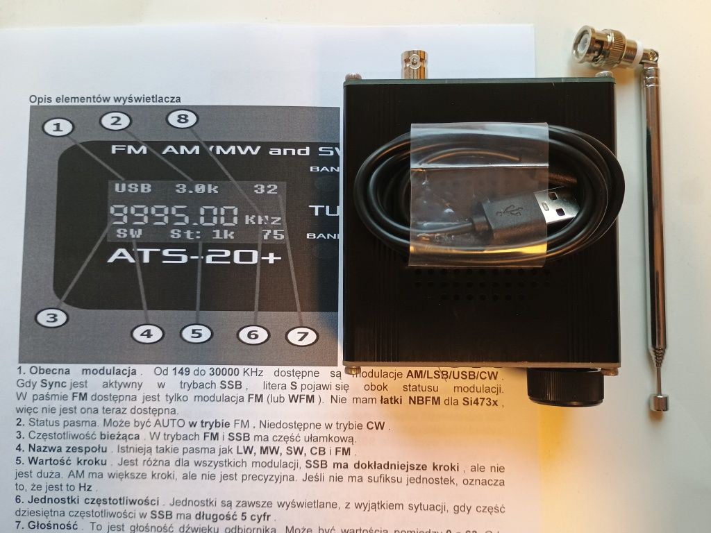 ATS-20 plus SSB LSB USB radio globalne światowe soft Goshante 2024