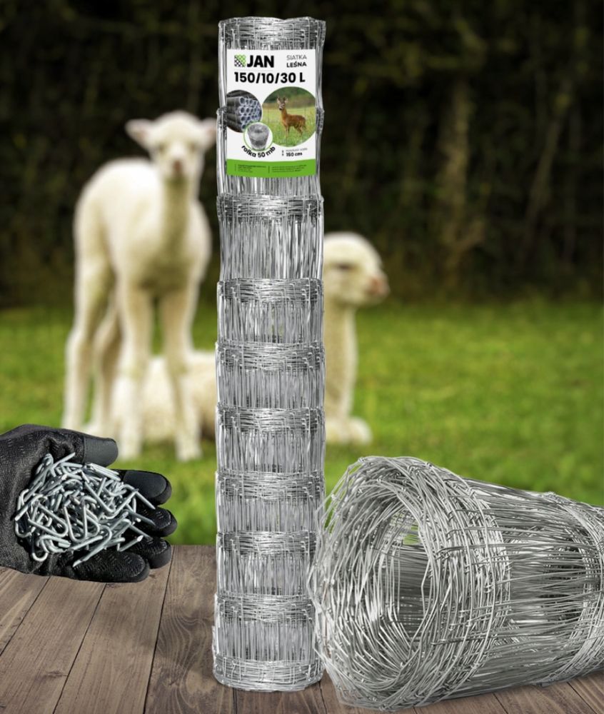 Siatka Ogrodzeniowa Leśna Ogrodowa 50m z Gratisem Budowlana 150/50/30