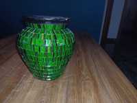 Piękny zielony wazon mozaika
