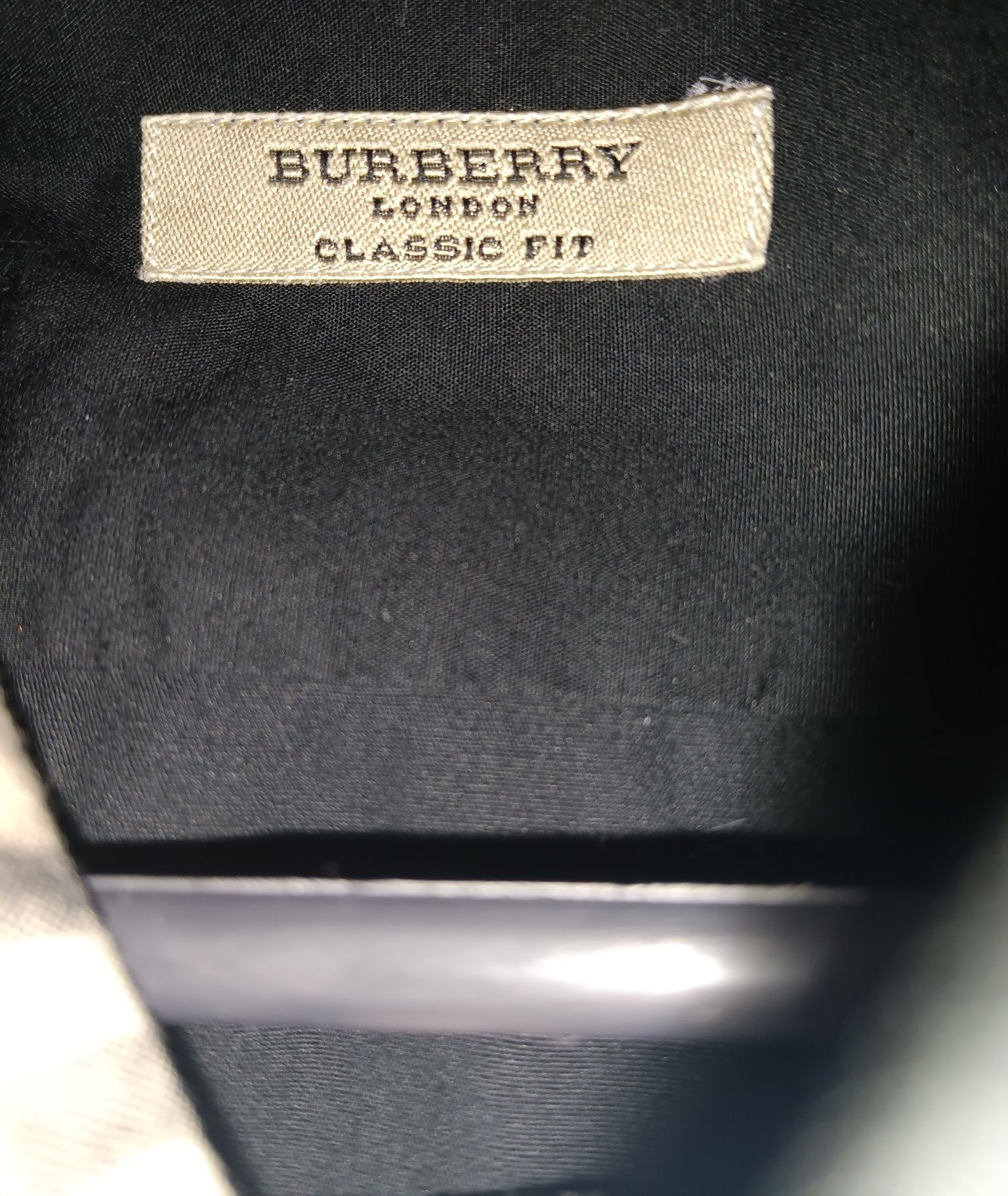 Czarna bawełniana koszula guziki z długim rękawem Burberry M/38