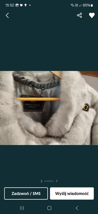 proj .Andrzej Jedynak .Kożuch ,futro z norek szary