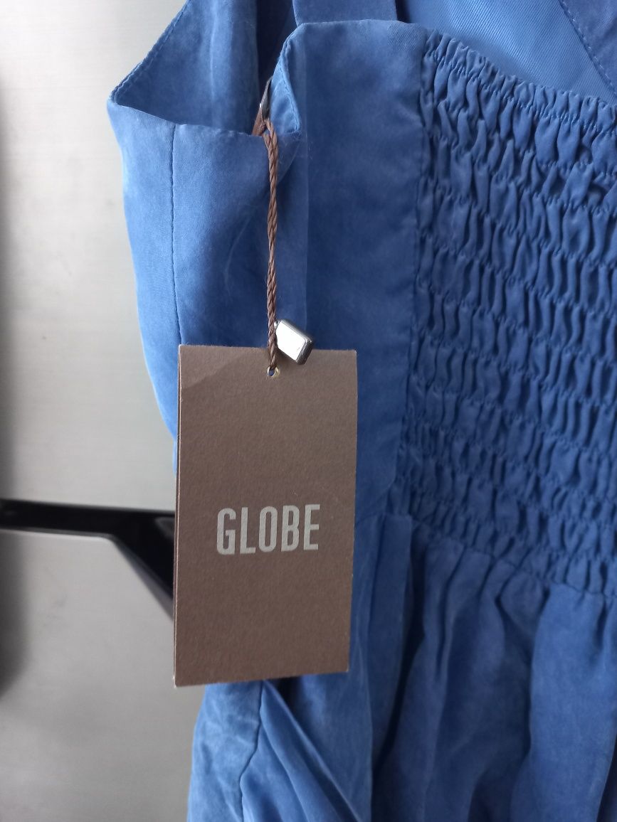 Vestido azulão novo de alças com folhos