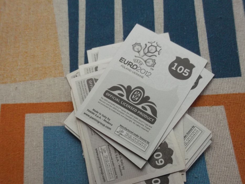 Cromos da Panini do EURO 96  ao  2016