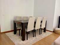 Conjunto sala jantar - mesa e cadeiras - Marca Antarte - Usado