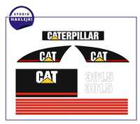 Naklejki minikoparka Cat Caterpillar 301.5 Komplet Nalepki naklejka