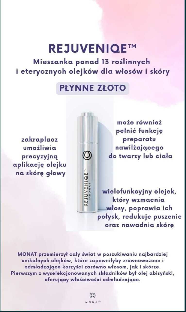 Monat olejek OLEJEK REJUVENIQE włosy skóra dziecko