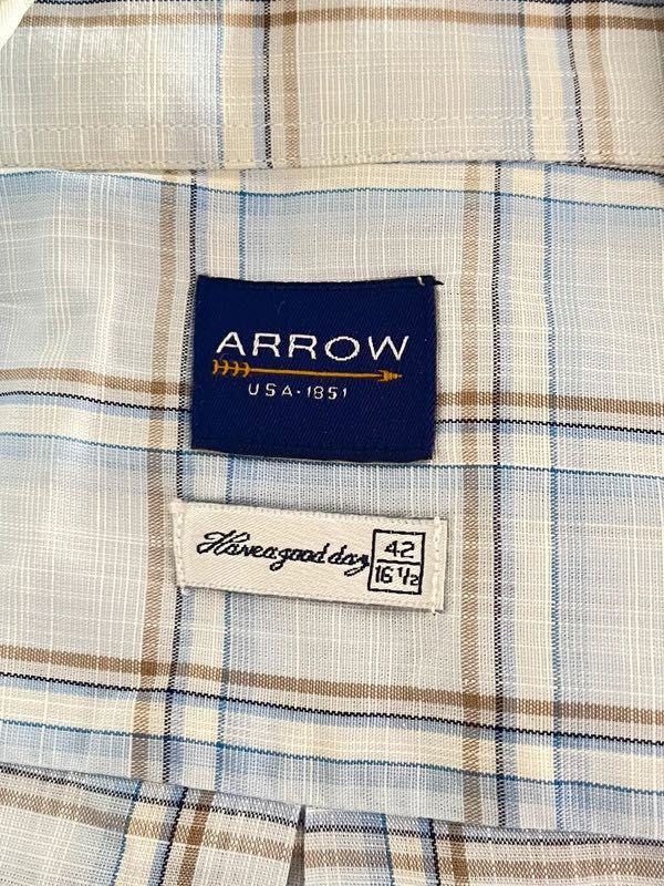 Camisa Masculina Arrow - Tamanho L (42) - Manga Curta