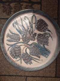 Глиняна декоративна тарілка на стіну 40 см
