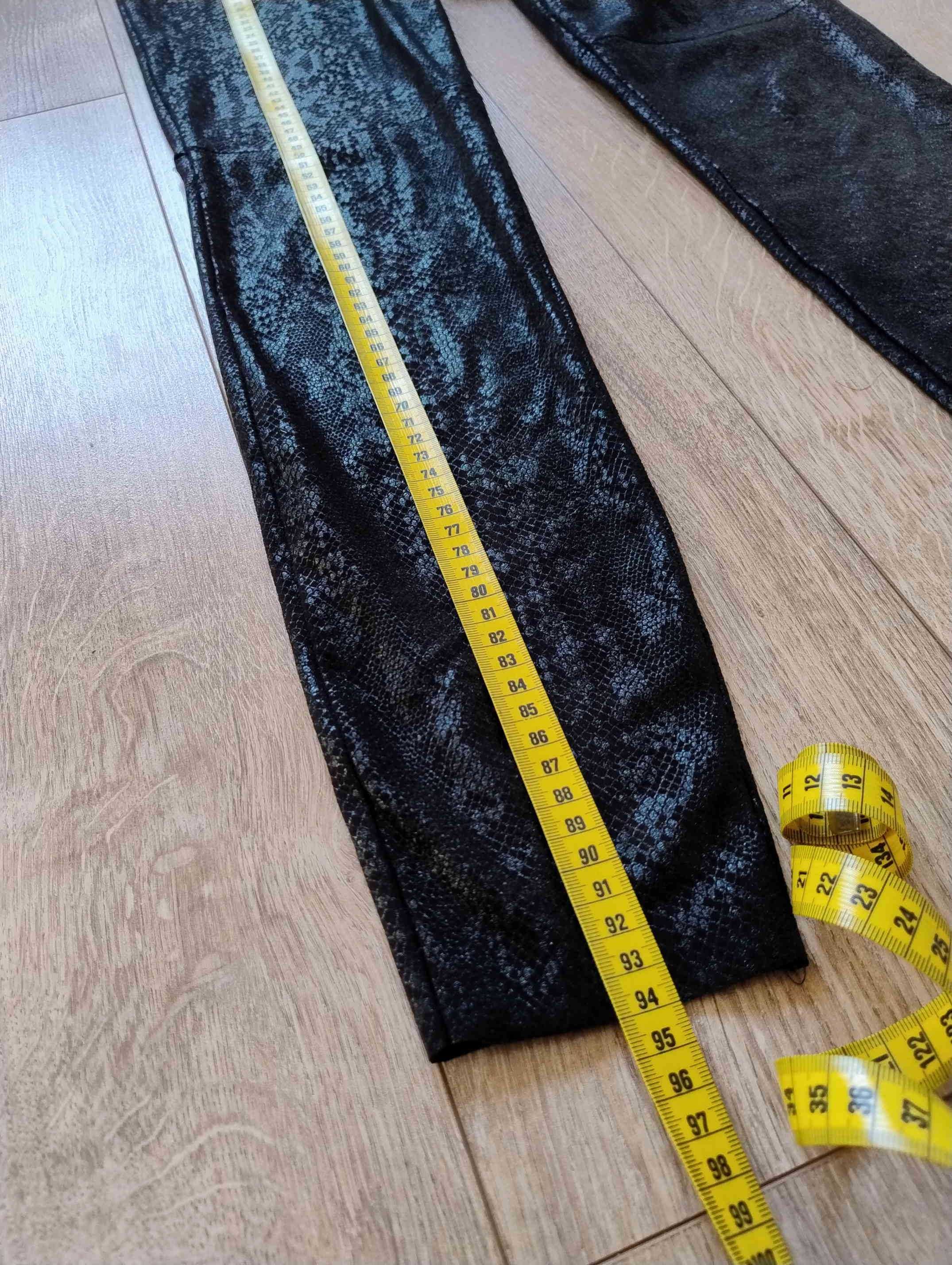Legginsy czarne / ciepłe / czarne / S