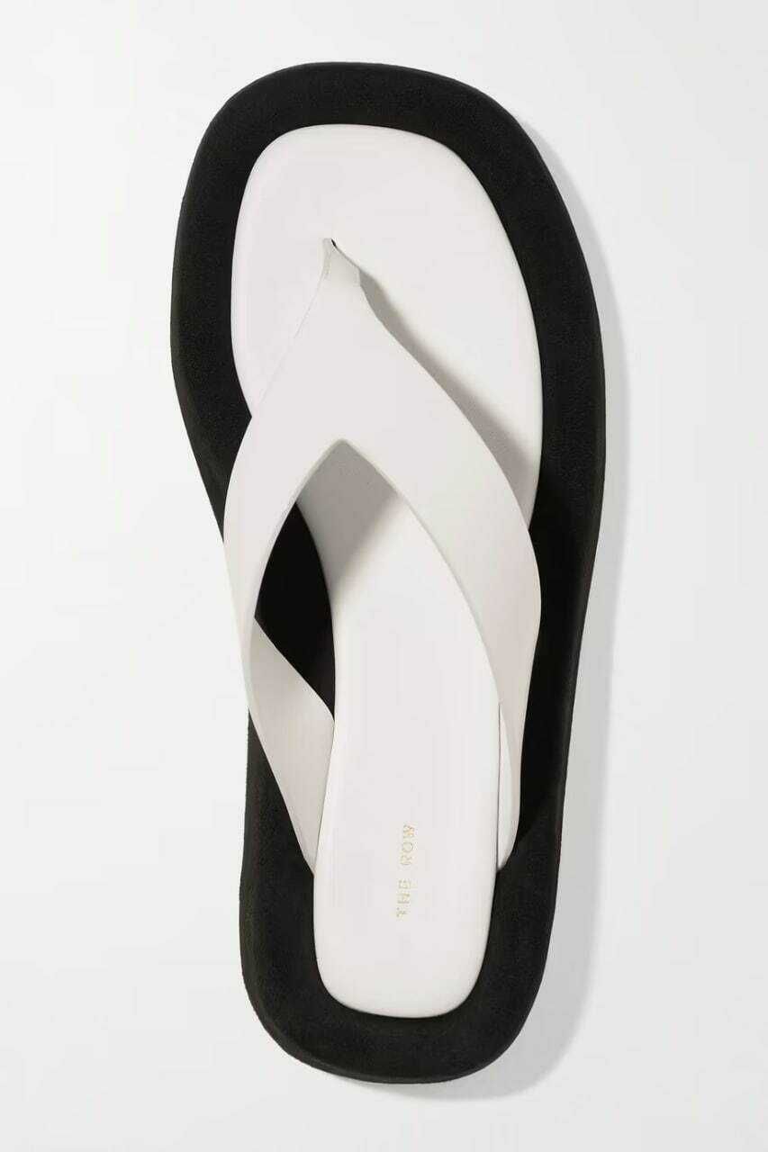 Шльопанці The Row Ginza Sandal in Suede White