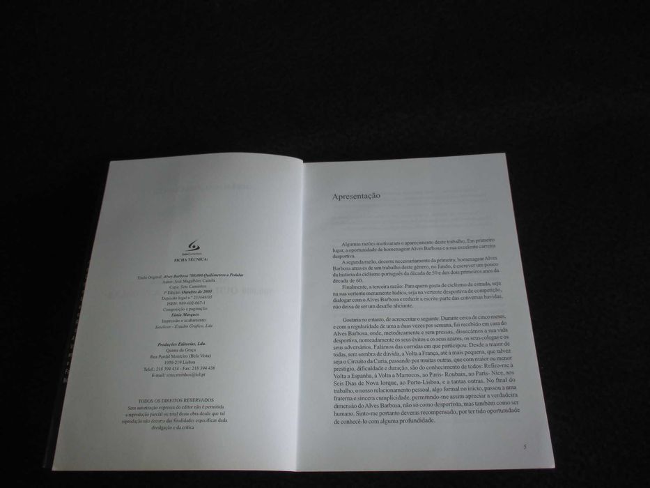Livro Alves Barbosa 700 000 KM a Pedalar José Magalhães Castela