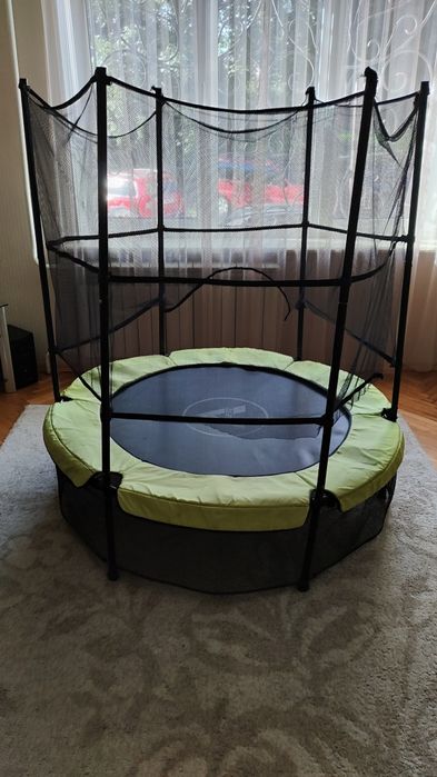 Батут Atleto 140 см з захистом і сіткою
