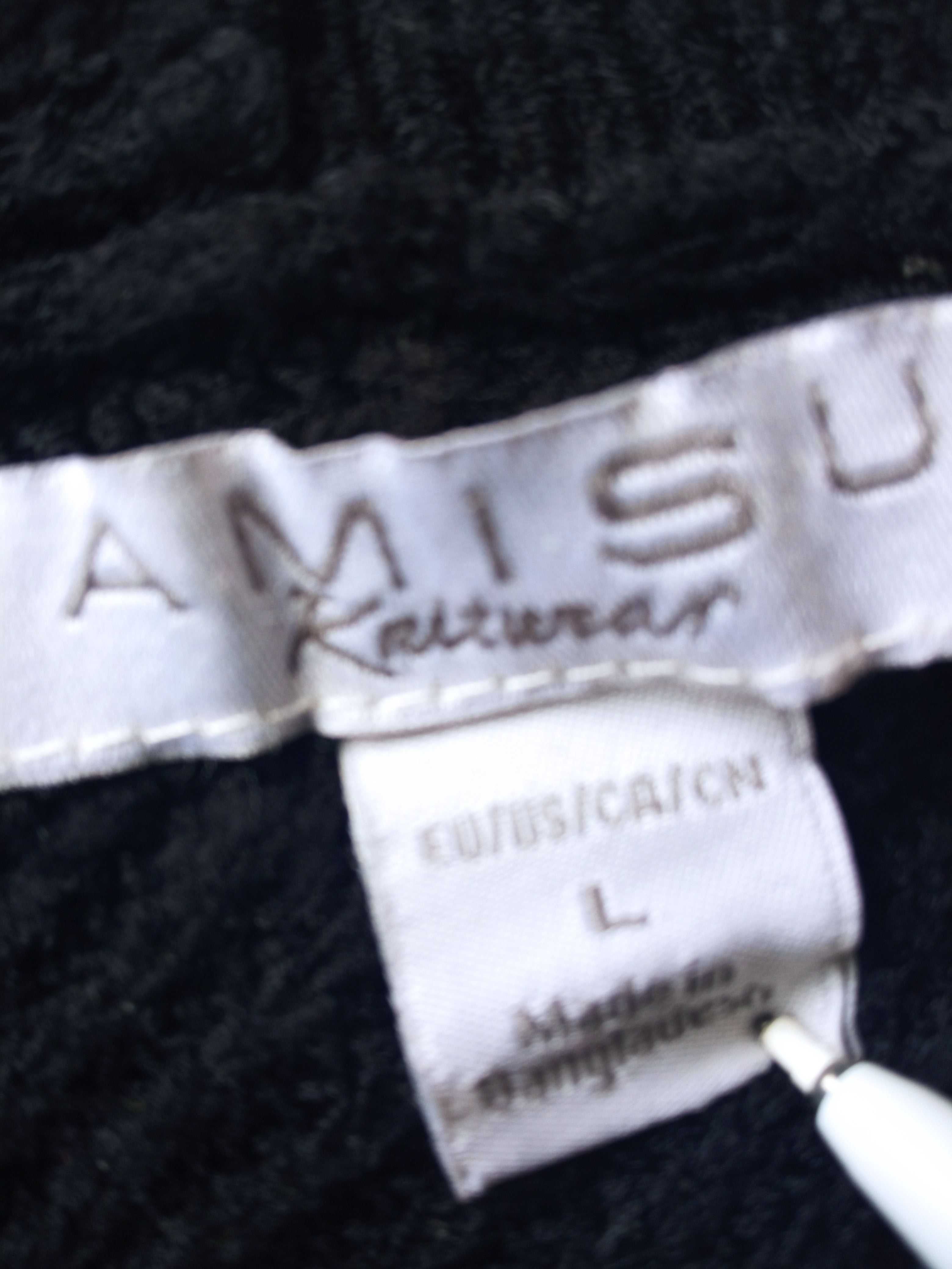 Amisu damski sweter głęboki dekolt r L
