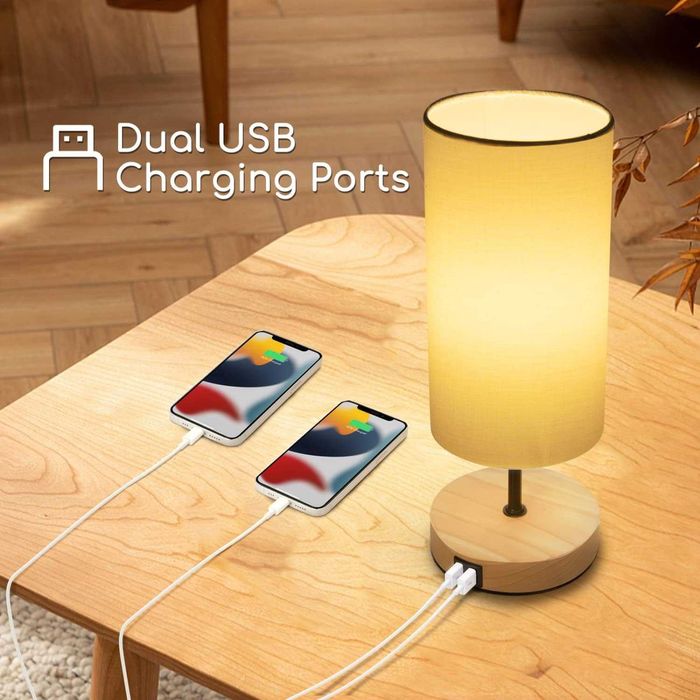 Aigostar Lampka nocna z 2 portami USB