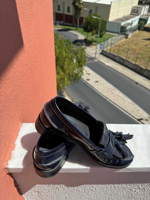 Mocassis azul escuro Massimo Dutti