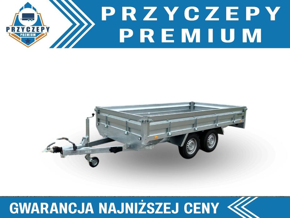 Zaslaw HL370TH 370x180 DMC 2700kg  Przyczepa nowa 370x180 Hamowana Bardzo Mocna LED Polski Producent