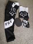 Strój FOX MX 180 (LUX Black White)(cross,quad,enduro,mtb,dh)