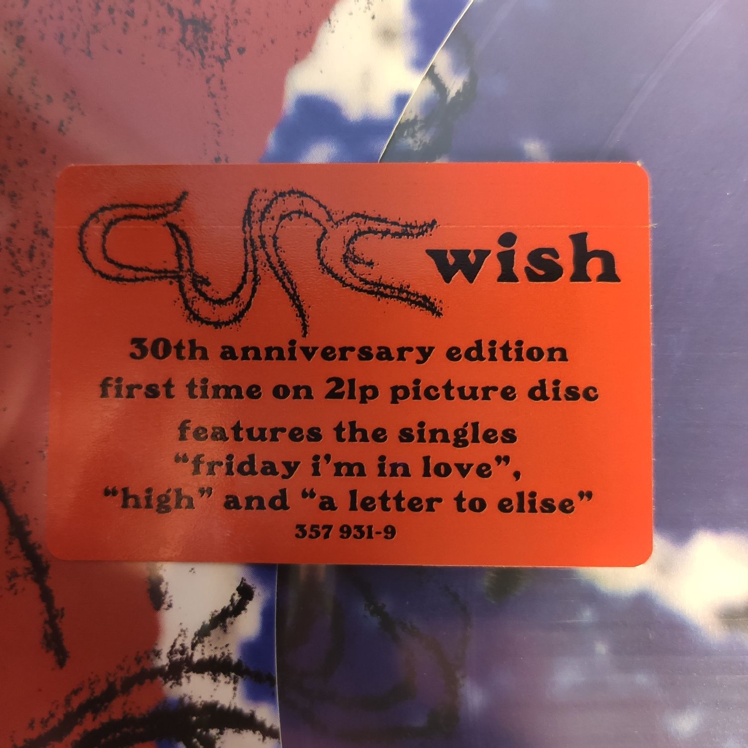 The Cure : Wish (PICTURE VINYL) 2LP Вілова платівка Виниловая пластинк