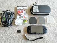 PSP + fifa 12 + carregador + cartão memoria 4G + bolsa psp + 3 capas p