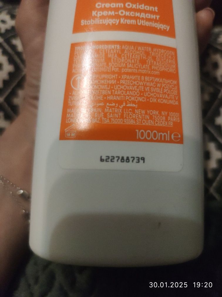 Matrix krem utleniajacy (farbowanie włosów ) 1000ml
