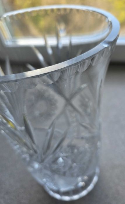 Kryształ z PRL-u Wazon Duży Wysoki Vintage