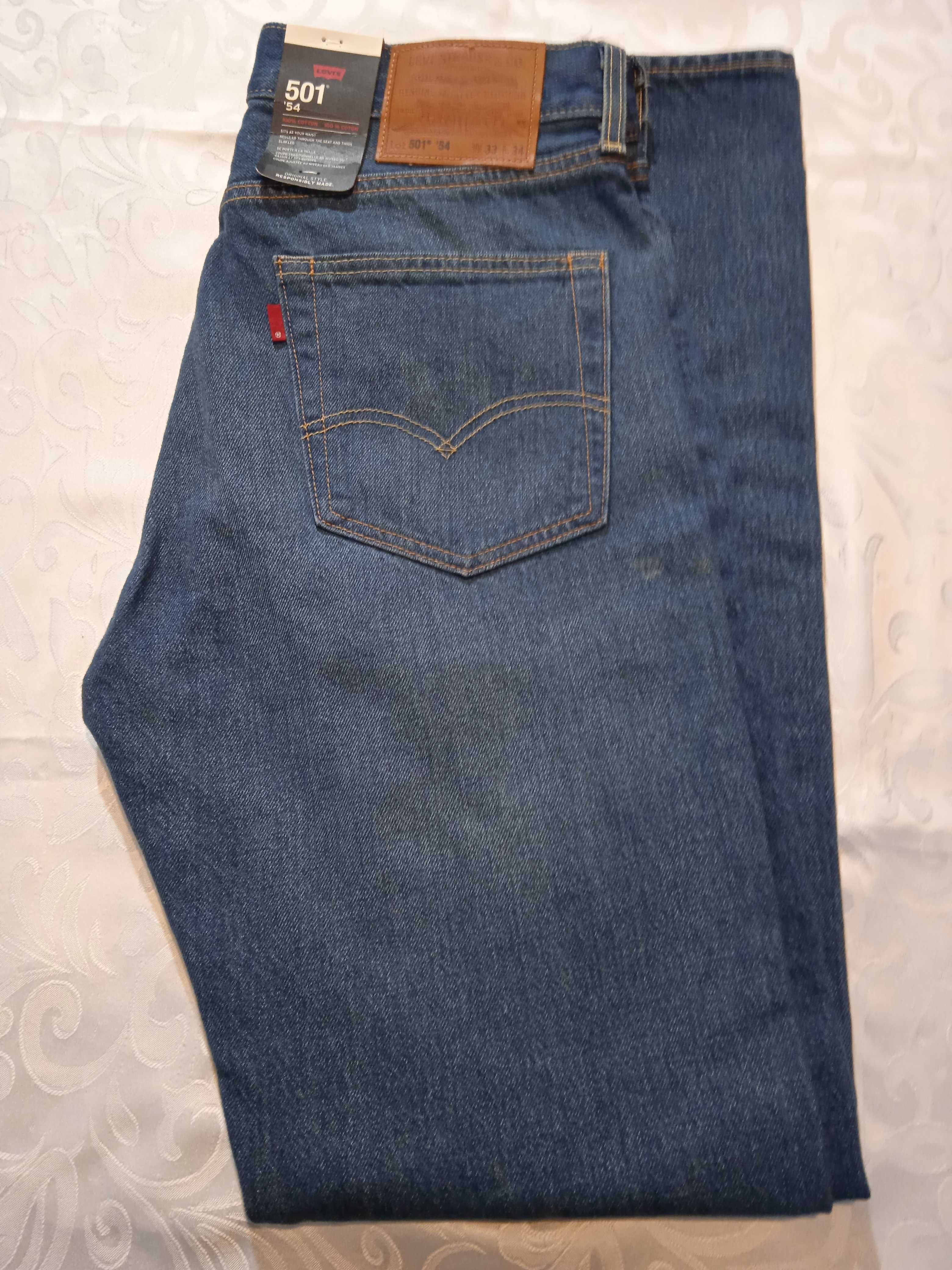 Levis 501 Slim '54 Premium Nowe spodnie jeansy W33 L34
